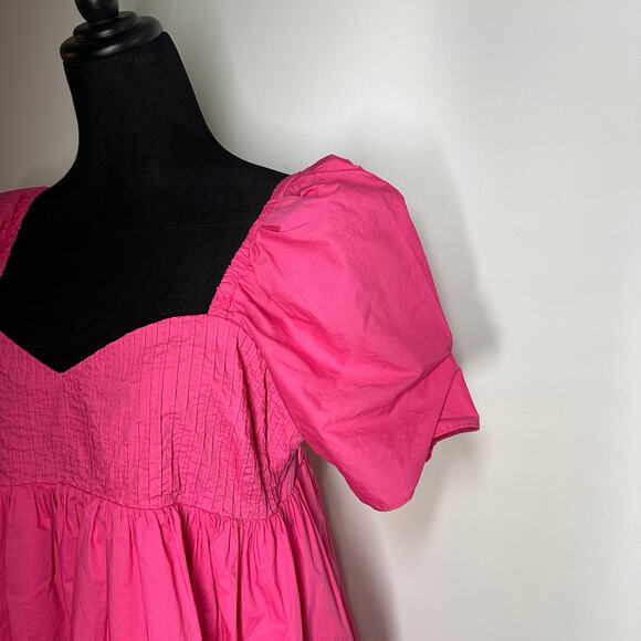 Tuckernuck Hyacinth House Preppy Barbie Pink Mini Puff Sleeves Graduation Dress - Picture 9 of 12
